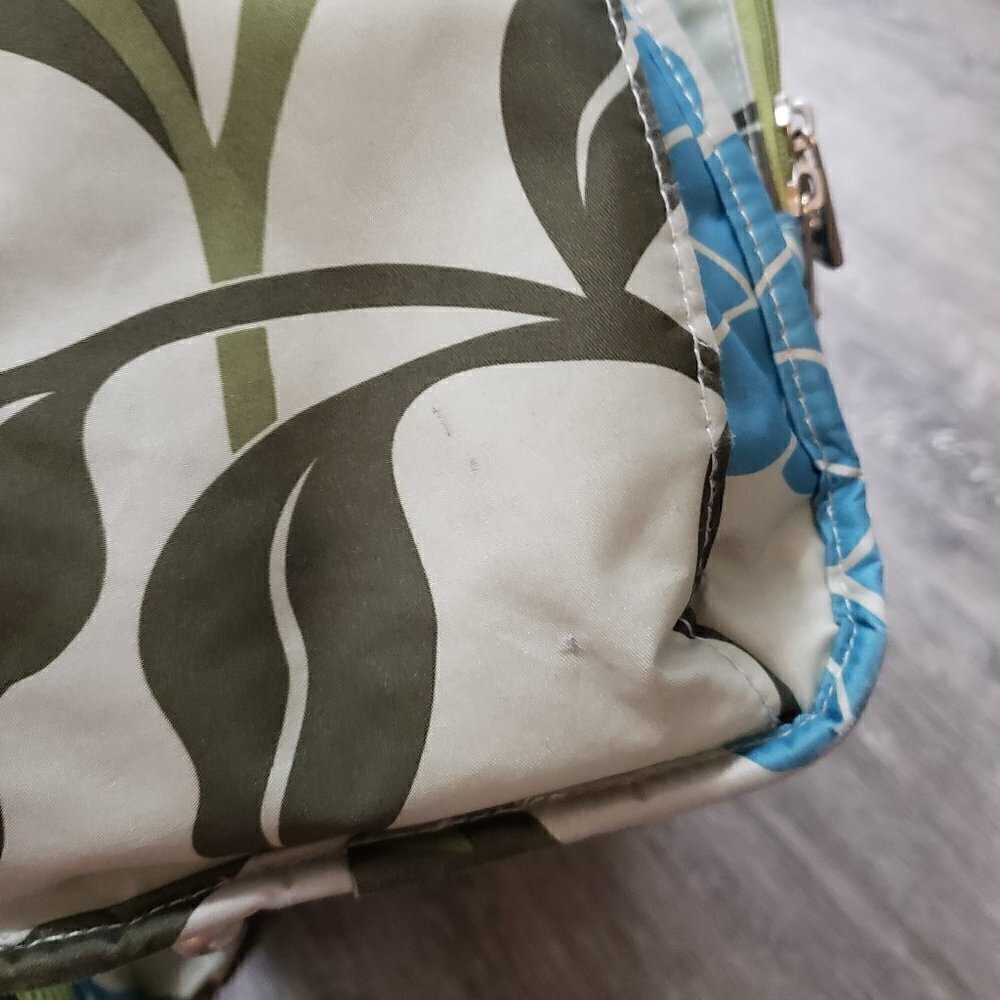 JuJuBe BFF Backpack Marvelous Mums Diaper Bag Floral Green Blue - Picture 7 of 11